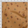 thumbnail image 4 of oneOone Rayon Brown Fabric Plant Cactus With Geometric Craft Projects Decor Fabric Printed By The Yard 56 Inch Wide, 4 of 4