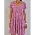 thumbnail image 1 of 2024 Robe Tendance Grande Taille pour Femmes Été Imprimé Manches Courtes Ample Décontractée Robes Femme Élégante Mode Plage Vêtements pour Dames, 1 of 7
