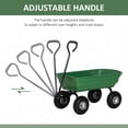 thumbnail image 4 of Outsunny Steel Garden Cart with Handle and 10" Pneumatic Tires, 4 of 10