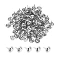 thumbnail image 1 of Unique Bargains 15x20mm Mini Brads Round Paper Fasteners for Art Crafting, Silver Tone 100pack, 1 of 5