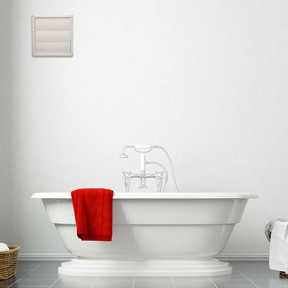 Raindrops Couvercle de Sécheuse à Persiennes Blanches avec Écran pour Ventilation Salle de Bain Cuisine Ventilateurs d'Extraction