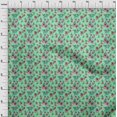 thumbnail image 4 of oneOone Rayon Sea Green Fabric Florals Craft Projects Decor Fabric Printed By The Yard 56 Inch Wide, 4 of 4