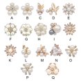 thumbnail image 2 of 2 Pieces Hairpin Headdress Flat Back Non-perforated Design Shiny Rhinestones Beautiful Pearl Flower Buckle for Dancing Party Type 3, 2 of 7