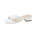thumbnail image 2 of Aqestyerly Sandale Habillée pour Femmes, Sandales Tongs d'Été pour Femmes Confortables à Bout Ouvert, Chaussures Unies, 2 of 5