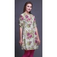 thumbnail image 4 of Bimba Women Straight Kurta Mandarin Collar Printed Dress Short Kurti Tops, 4 of 6
