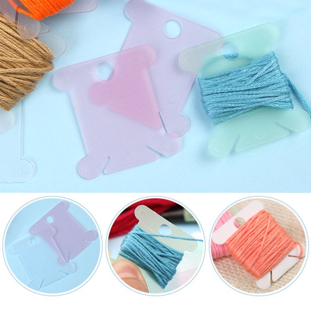 serony Planche d'Enroulement Bobines de Fil Dentaire Bobine de Cordon Enrouleur de Fil Polyvalent Simplement Utilisé Couture Broderie Bricolage Accessoire Rangement Couleur Mixte 100 Pcs