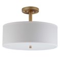 thumbnail image 4 of SAFAVIEH Lighting Collection Clara Gold 16-inch Diameter Semi Flush Mount Ceiling Light Fixture (LED Bulbs Included), 4 of 6