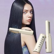 TopLLC Wireless Hair Straightener Brush Upgraded Portable Hair Straightener Brush For Women With Travel Size 2 In 1 Wireless Hair Straight Comb USB Rechargeable Straightener Brush