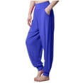 thumbnail image 2 of Dealovy Yoga Pants Womens High Waisted Belly Control Workout Running Sweatpants Solid Color Jogger Trousers, 2 of 5
