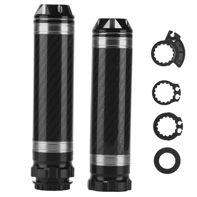 Handlebar Grip End, Carbon Fiber Motorcycle Handlebar Grip Protective For Autocycle ,Red,Gold,Silver,Blue