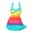 thumbnail image 2 of facefd Femmes Femmes Tankini Dos Deux Pièces Rehausseur Maillot de Bain Maillot de Bain Silhouette 2 m, 2 of 4