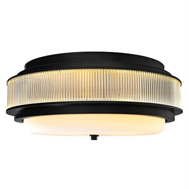 CWI Lighting Valdivia Plafonnier Encastré Noir à 4 Lumières