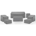 thumbnail image 1 of Crosley Furniture Covers 7-Pc Traditional Vinyl Outdoor Sofa Cover Set in Gray, 1 of 12