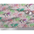 thumbnail image 2 of Soimoi Gray Poly Georgette Fabric Stamp & World Map Print Fabric by the Yard 52 Inch Wide, 2 of 5