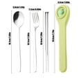 thumbnail image 3 of Dvkptbk Portable Cutlery Boxs with Cutlery Cute Stainless Steel Cutlery Chopsticks Spoon Fork Set Student Portable Cutlery Case Stainless Steel Cutlery Set Kitchen & Dining, 3 of 6