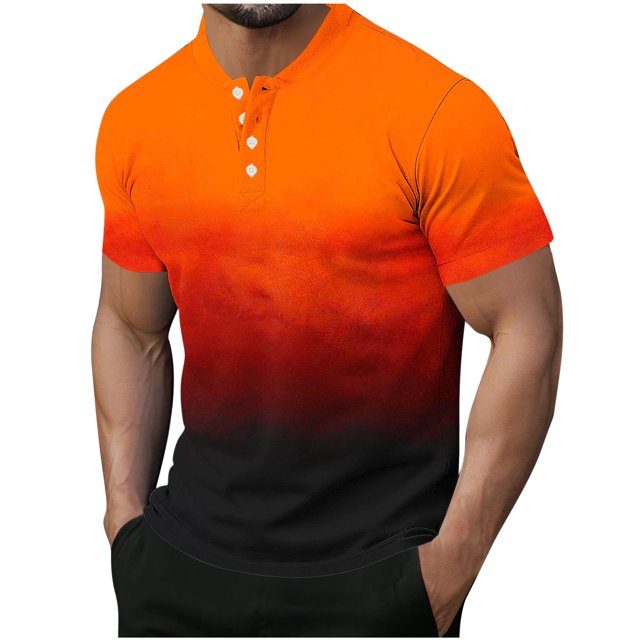 Plebaso T-shirts de Mode pour Hommes à Boutons, Manches Courtes, Chandails à Enfiler, Chemises d'Été Décontractées Basiques, T-Shirts, Hauts pour Hommes