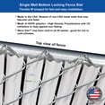 thumbnail image 4 of Gray Wave Slat (9 Colors Available) Single Wall Bottom Locking Privacy Slat for a 8 ft high Chain Link Fence (Slat Length 92.5", Gray), 4 of 4