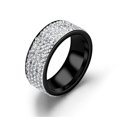 thumbnail image 3 of Weiqiqre Shiny Full Diamond Ring Five Rows Cubic Zirconia Rings CZ Diamond Multi Row Ring Eternity Engagement Wedding Band Ring for Women, 3 of 5