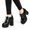 thumbnail image 2 of Unique Bargains Bottines à Plateforme à Talon Bloc Haut pour Femmes, 2 of 7