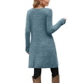 thumbnail image 4 of SHTXOZHI Robe Chandail en Tricot à Manches Longues et Col Ras du Cou Décontractée d'Automne et d'Hiver pour Femmes avec Poches, 4 of 5