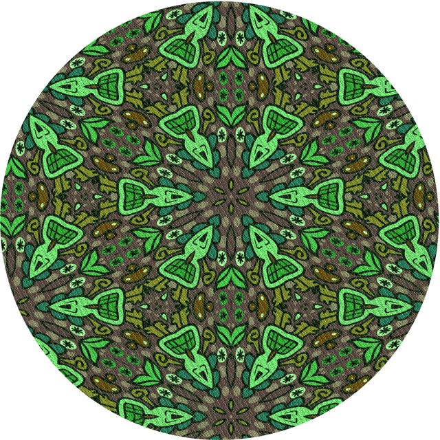 Ahgly Tapis d'Intérieur Lavable en Machine Carré Vert Forêt Foncé, 3 Pieds Carré