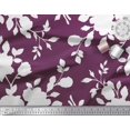 thumbnail image 3 of Soimoi Tissu Viscose Georgette Feuilles & Floral Imprimé Artistique 1 Yard 42 Pouces de Large, 3 of 5