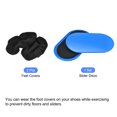 thumbnail image 3 of Unique Bargains Exercise Core Sliders, Oval Glider Discs with Feet Covers, Dual Sided, Home Gym, Blue, 3 of 6