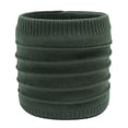 thumbnail image 2 of Winter Warm Plus Fluff Line Stripe Bib Cover Solid Color Collar Thick Knit Bib, 2 of 3
