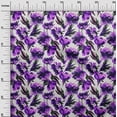 thumbnail image 2 of oneOone Cotton Flex Purple Fabric Florals Craft Projects Decor Fabric Printed By The Yard 40 Inch Wide, 2 of 4