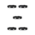 thumbnail image 3 of Maytalsory Comfortable Wear Cat Collar In Multiple Sizes With Stylish PU PU Cat Collar Dogs Collars black 2.0*40cm 5Set, 3 of 6