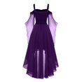 thumbnail image 5 of Robes Style Gothique pour Femmes Grande Taille Mode Robe Midi Corset Manches Longues Évasées Chiffon Fête Élégante, 5 of 5