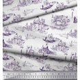 thumbnail image 3 of Soimoi Moss Georgette Fabric Yacht & Architecture Structure Architectural Printed Craft Fabric by The Yard 42 Inch Wide, 3 of 3