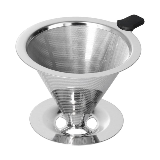Pour Over Coffee Filter, 105mm Outer Diameter Coffee Strainer Professional Stainless Steel Pour Over Coffee Dripper For Office For Home For Coffee Shop