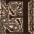 thumbnail image 1 of Ahgly Tapis d'Intérieur Lavable en Machine Carré Transitionnel Pérun Brun, 5 Pieds Carré, 1 of 7