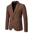 thumbnail image 1 of DPTALR Homme Décontracté Uni Blazer à un Bouton Col Rabattu Complet Manches Longues Veste, 1 of 9
