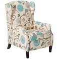 thumbnail image 1 of Christopher Knight Home GDFStudio Westeros Traditional Wingback Fabric Recliner Chair (White & Blue Floral), 1 of 4