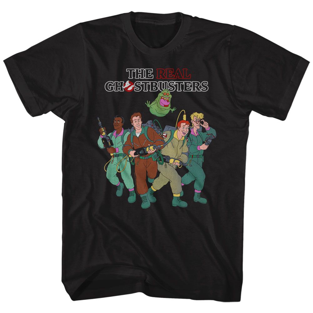 Real Ghostbusters Tv The Whole Crew Adult Short Sleeve T Shirt