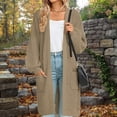thumbnail image 2 of Yuyuzo Womens Plus Size Cardigans Cable Knit Sweater Jackets Long Sleeve Open Front V Neck Solid Color Outwear, 2 of 6