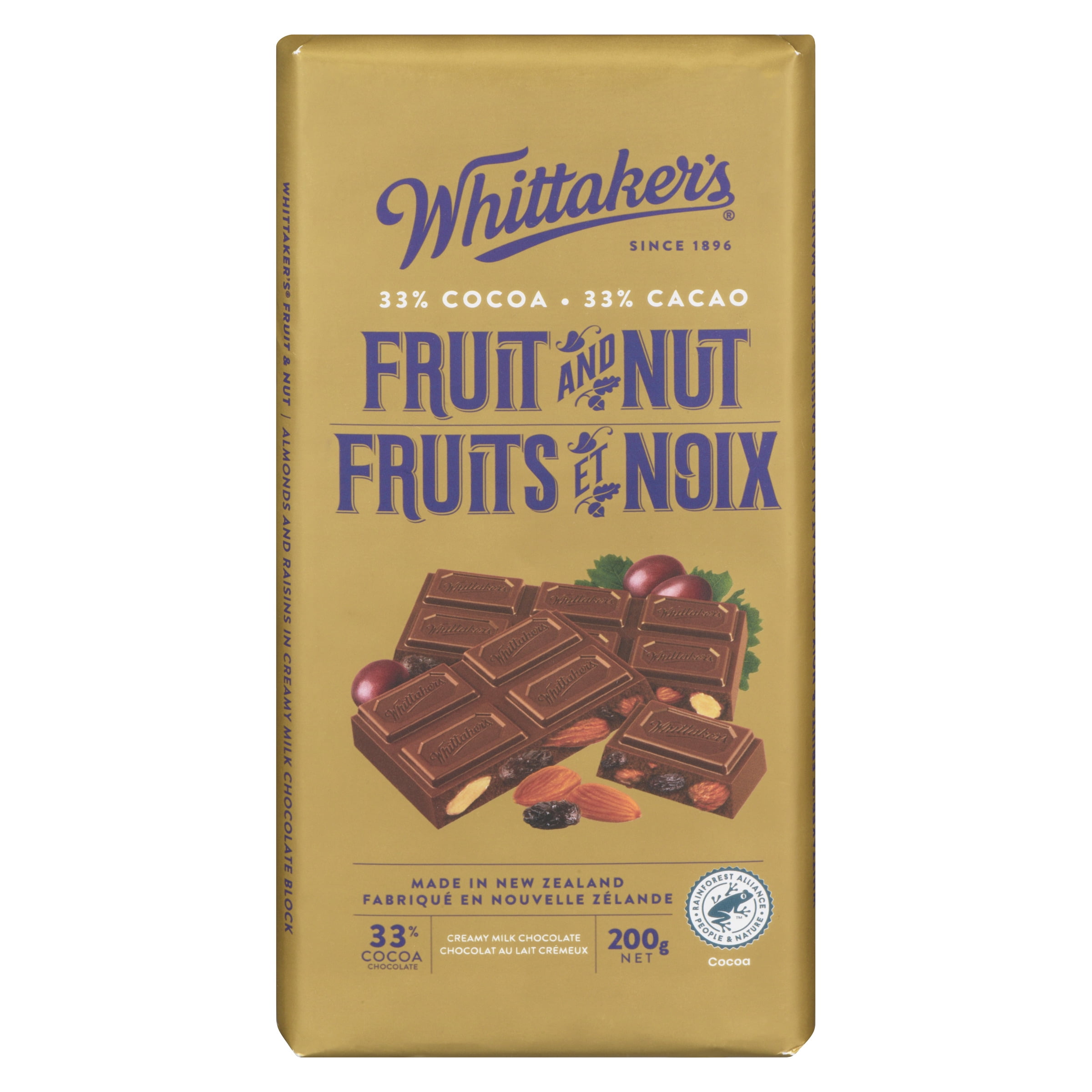 Whittakers Fruit & Nut Block 200 Gram