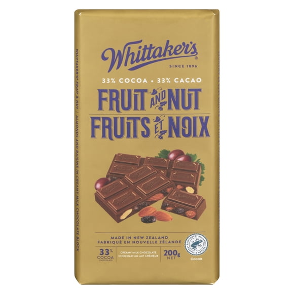 Whittakers Fruit & Nut Block 200 Gram