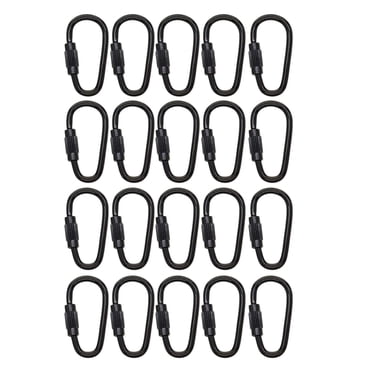 20x Small Locking Carabiner Clip for Indoor Outdoor Use Mini Carabiner Clip