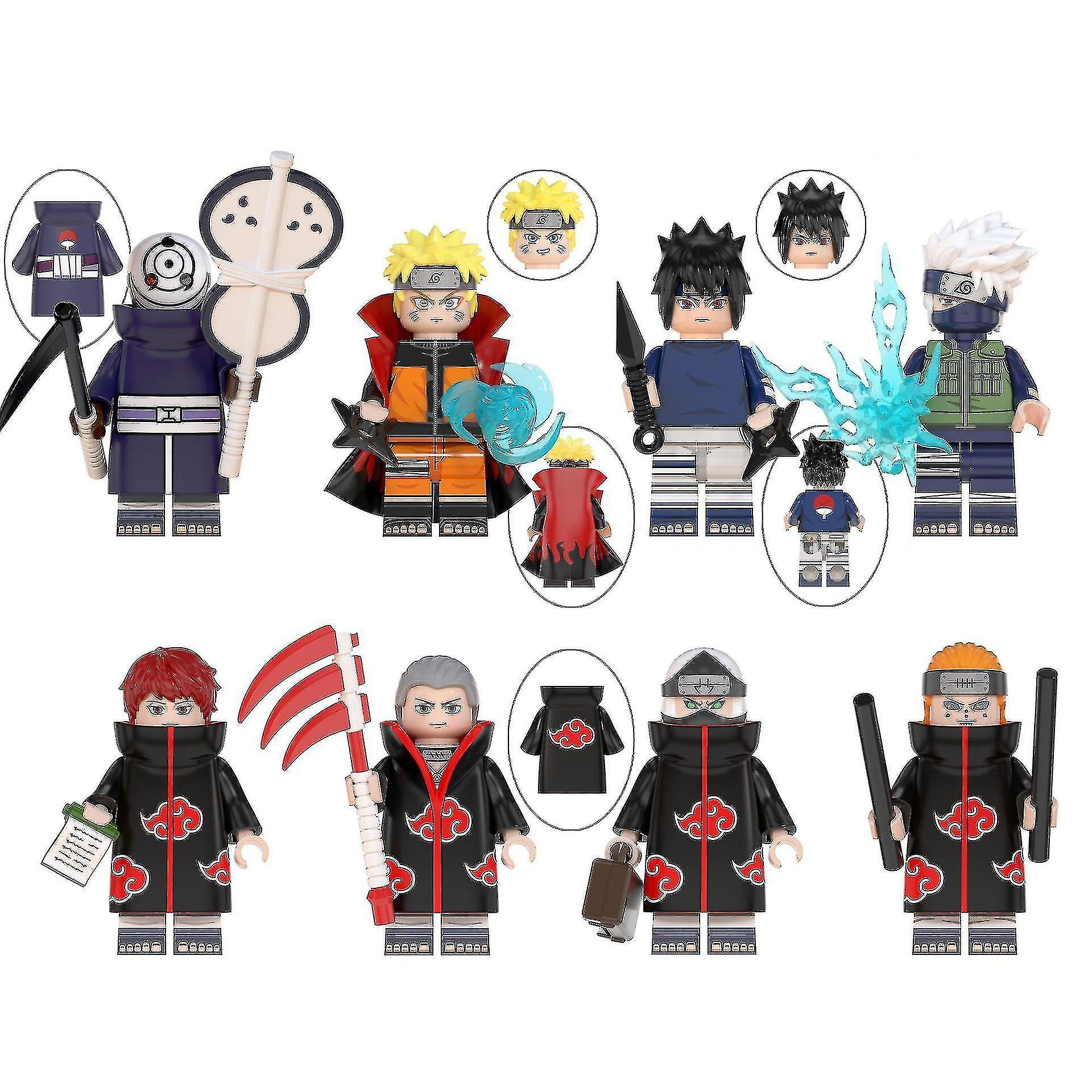 Jinsinto Naruto Building Blocks Toy Japan Anime Figure Confrontation Team Me...