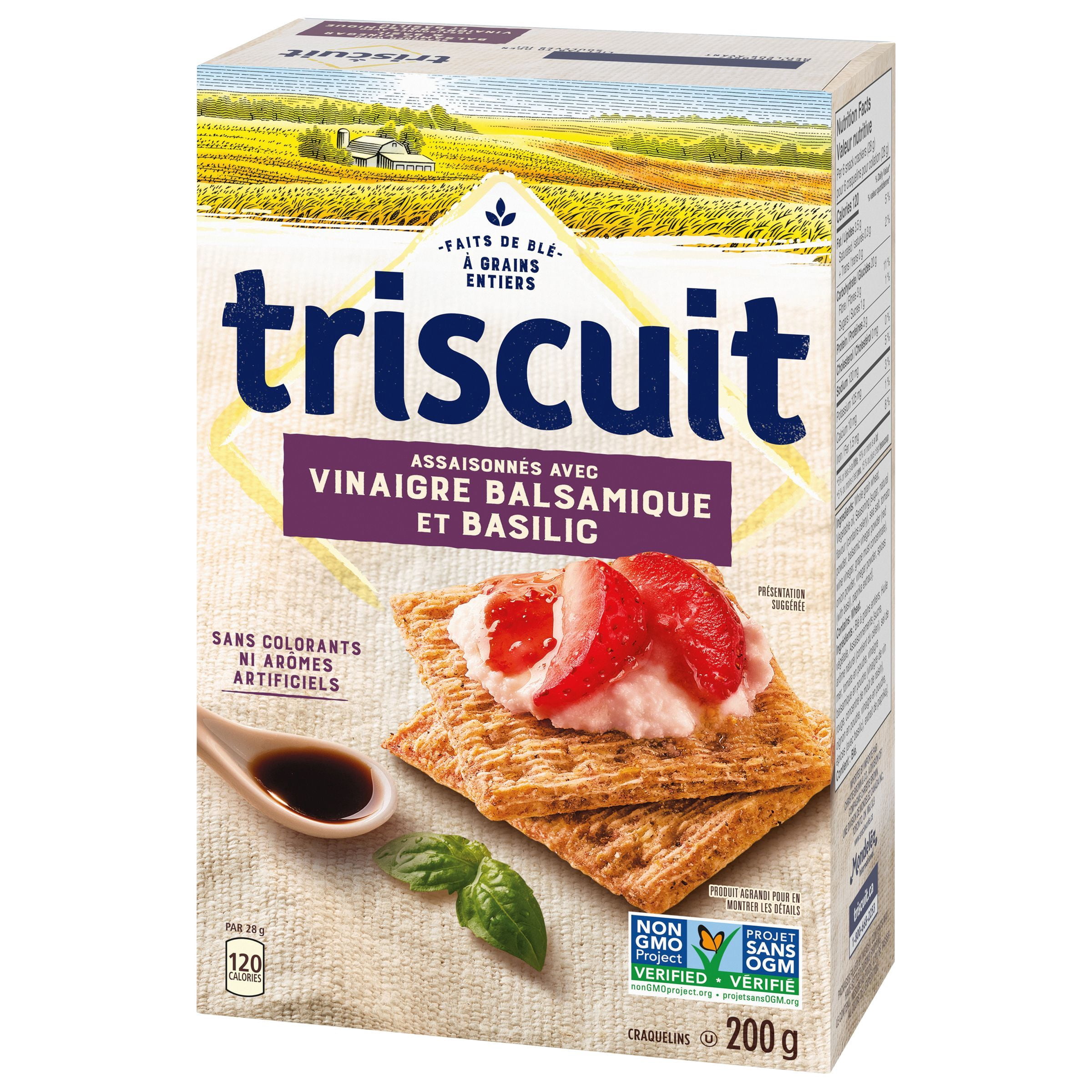 TRISCUIT Vinaigre Balsamique et Basilic Craquelins
