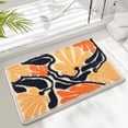 thumbnail image 1 of Fridja Non Slip Bath Mat Bathroom Rugs, Soft Floral Lightweight Bath Mats, Super Absorbent Quick Dry Bath Rug Shower Mat, Fit Under Door Bathroom Floor, Machine Washable, Orange 16"x24", 1 of 5
