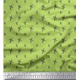 thumbnail image 1 of Soimoi Green Heavy Satin Fabric Cross & Geometric Print Fabric by Yard 54 Inch Wide, 1 of 3