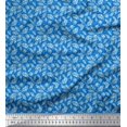 thumbnail image 1 of Soimoi Moss Georgette Fabric Dot & Leaves Printed Fabric 1 Yard 42 Inch Wide, 1 of 2