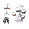 thumbnail image 3 of Bunblic Kids Toddler Drum Set Education Musical Toy Percussion Musical Instruments with Stool for Children'S Day Easily Install , A, 3 of 8