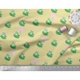 thumbnail image 2 of Soimoi Poly Crepe Fabric Lotus & Frog Kids Fabric Prints by Yard 42 Inch Wide, 2 of 3