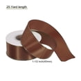 thumbnail image 2 of Unique Bargains 1 1/2 Inch 25 Yard Wide Satin Ribbon with Gold Edges Grosgrain Fabric Ribbon for Gift Wrapping, Brown, 2 of 7