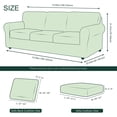 thumbnail image 4 of Set of 7 Stretch Check Spandex Jacquard Sofa Covers (Large, Deep Magenta), 4 of 6